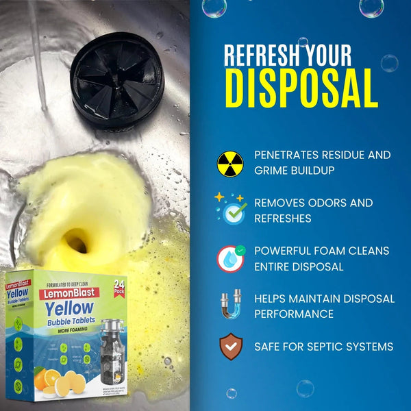 LemonBlast Yellow Bubble Tablet Cleaner (Buy 1 Get 1 Free)