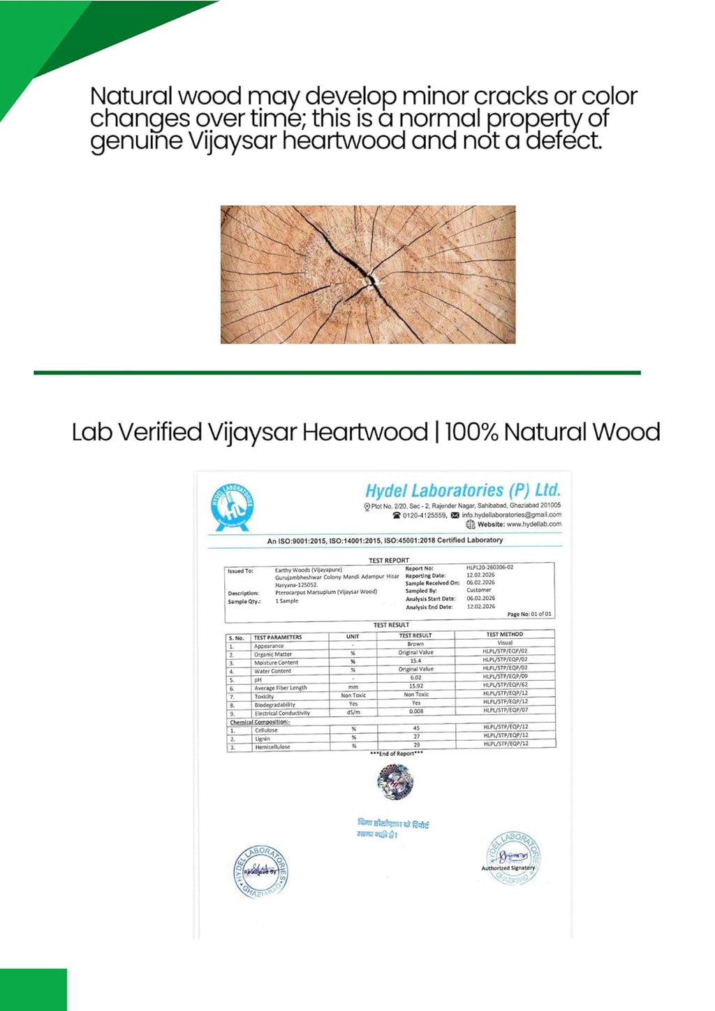 Vijaysar Glass Wooden Tumbler for Diabetes Control BUY 1 GET 2